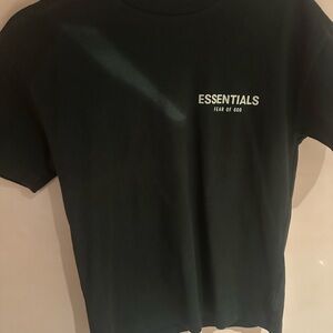 Fear of God ESSENTIALS Black T-shirt with White Logo